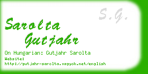 sarolta gutjahr business card